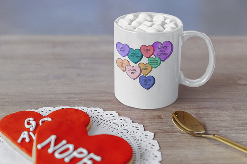 Be My Freaky Valentine Ceramic Mug Printify