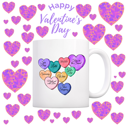 The Things We Love Valentine Ceramic Mug Printify