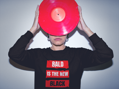 Bald Is The New Black Crewneck Sweatshirt Printify
